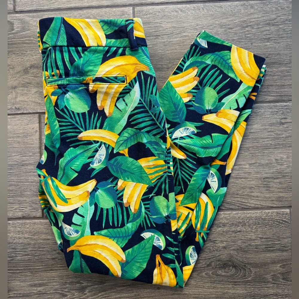 Old Navy Banana Print Pixie Ankle Pant Size 0
